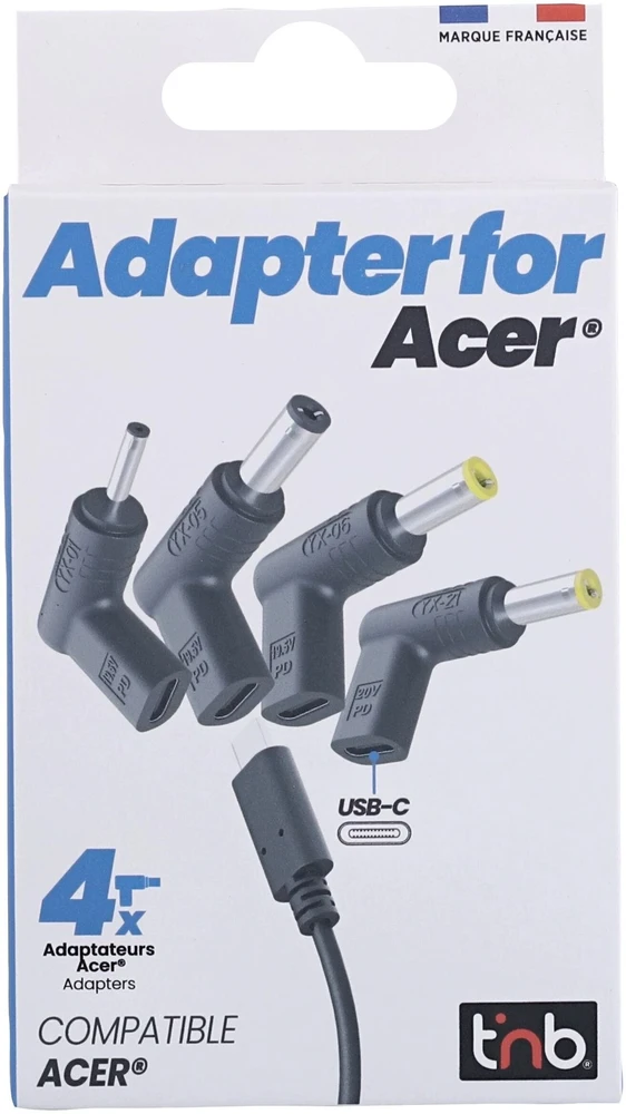 USB adapteris TnB USB-C Pd adapterių rinkinys 4x adapteris Acer - 90w Yx-01 Yx-05 Yx-21 Yx-06 / Chtipac (SB12258)