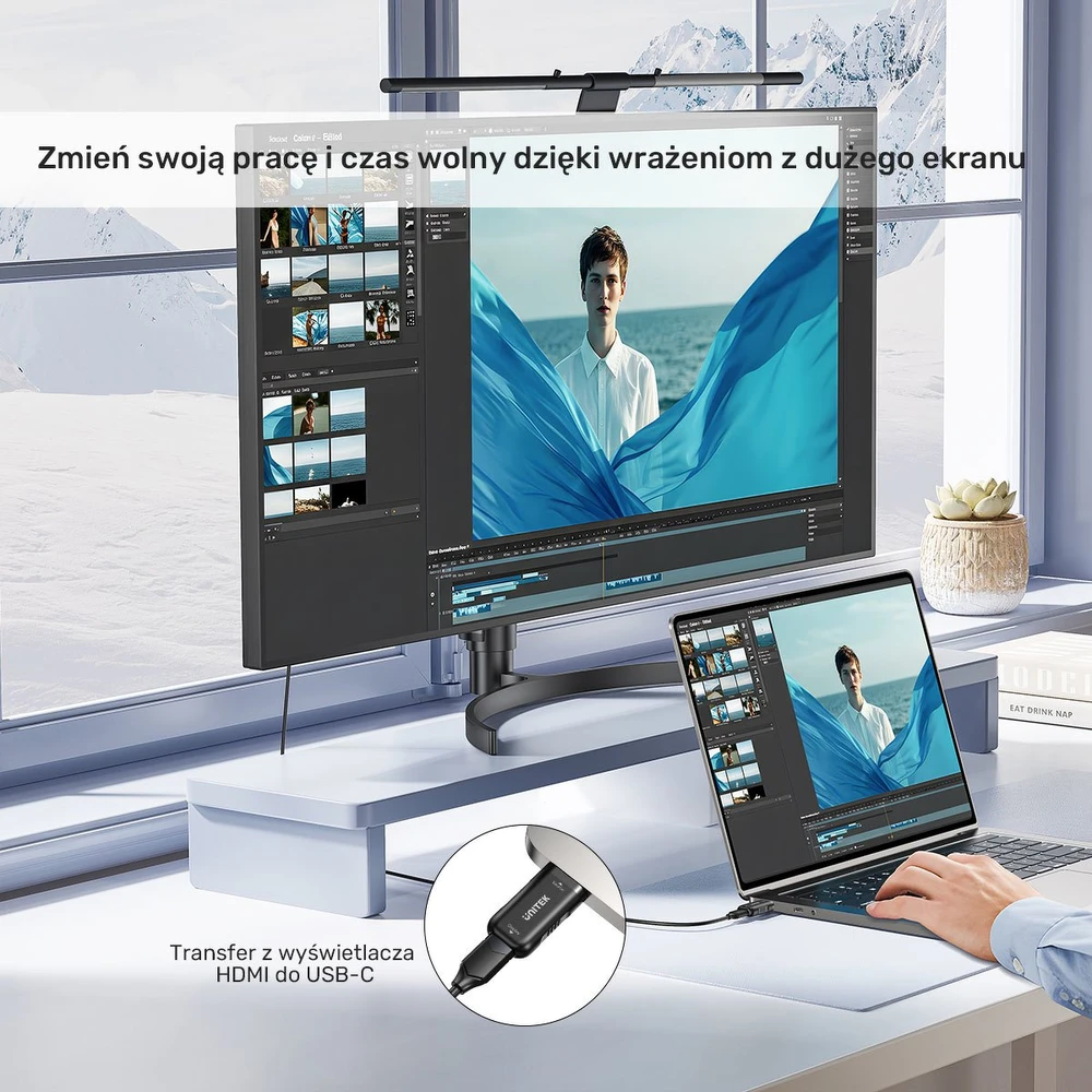 UNITEK HDMI ADAPTERIS - USB-C HDR/HDCP 4K60HZ V/F
