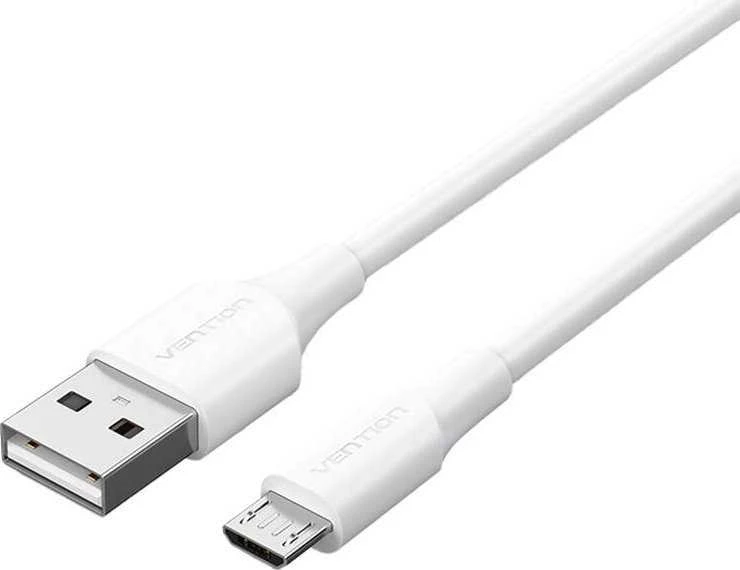 Vention USB 2.0 kištukas į mikro-B kištukas 2A 1m ventiliacija CTIWF (balta)