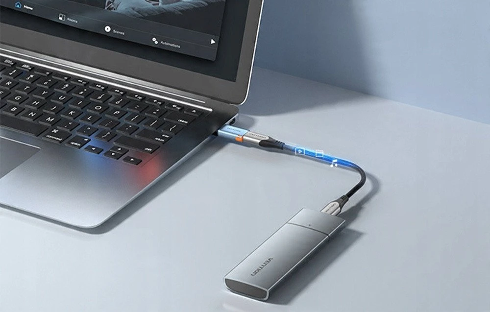 Vention USB adapteris CUAH0, USB-A 3.1 kištukinis USB-C lizdas (pilkas)