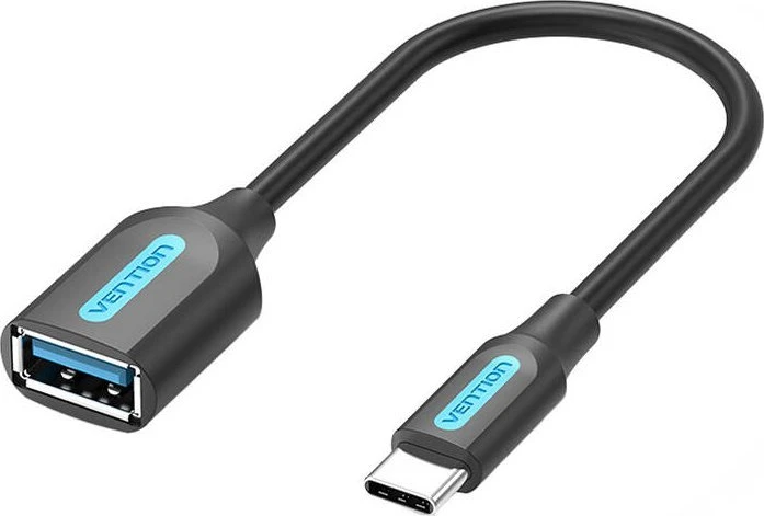 „Vention“ USB 3.1 (1 kartos) C tipo kištukas į A tipo kištuką OTG kabelis, 0,15 m, juodas, PVC tipo