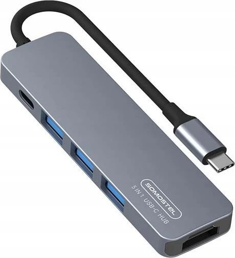 Adapteris USB Verbatim ADAPTER HOSTA USB SOMOSTEL SMS-BZ08 PD 60W 1XTYP-C 2XUSB 2.0 1XUSB 3.0 1xHDMI DEX HUB>