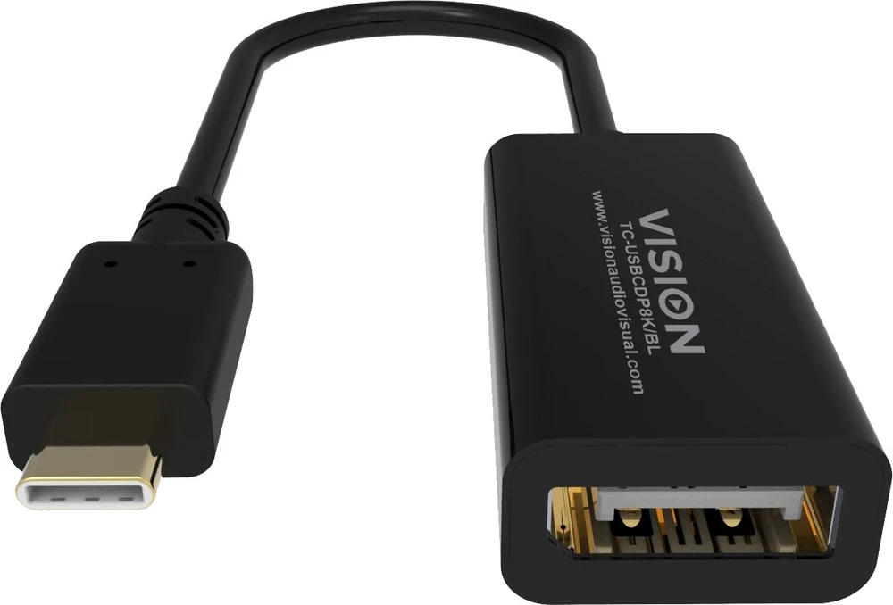Adapteris USB Vision TC-USBCDP8K USB-C - DisplayPort Juodas (TC-USBCDP8K/BL)