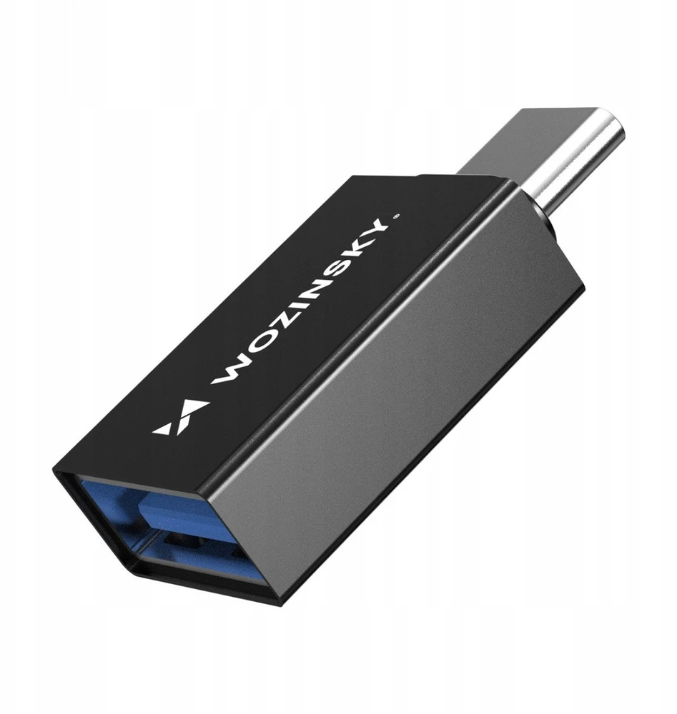 Wozinsky W10GY1S USB-C – USB-A 3.2 10Gb/s Adapteris – juodos spalvos
