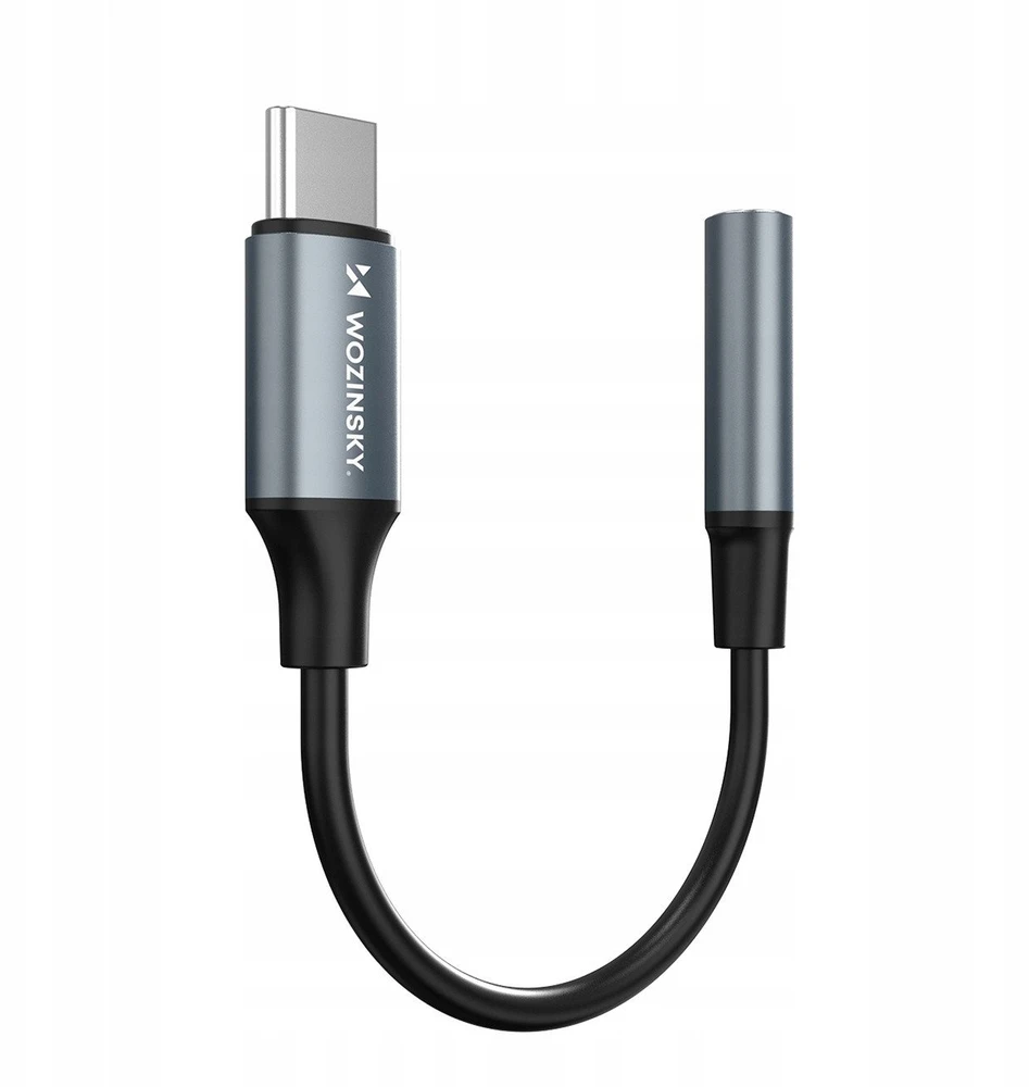 Wozinsky WACM-01 USB-C Adapteris - 3.5mm Mini Jack - Juodas