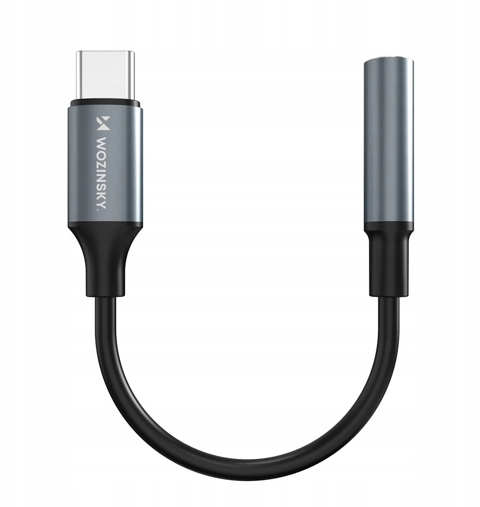 Wozinsky WACM-01 USB-C Adapteris - 3.5mm Mini Jack - Juodas