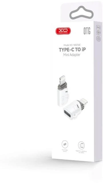 XO adapteris NB256E USB-C - Lightning baltos spalvos