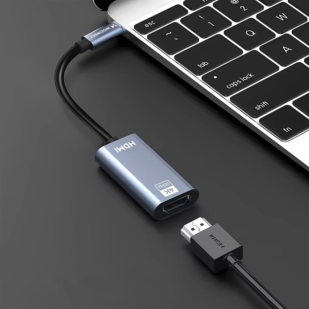 Wozinsky WACH-01 USB-C - HDMI 4K 60Hz Adapteris - Juodas
