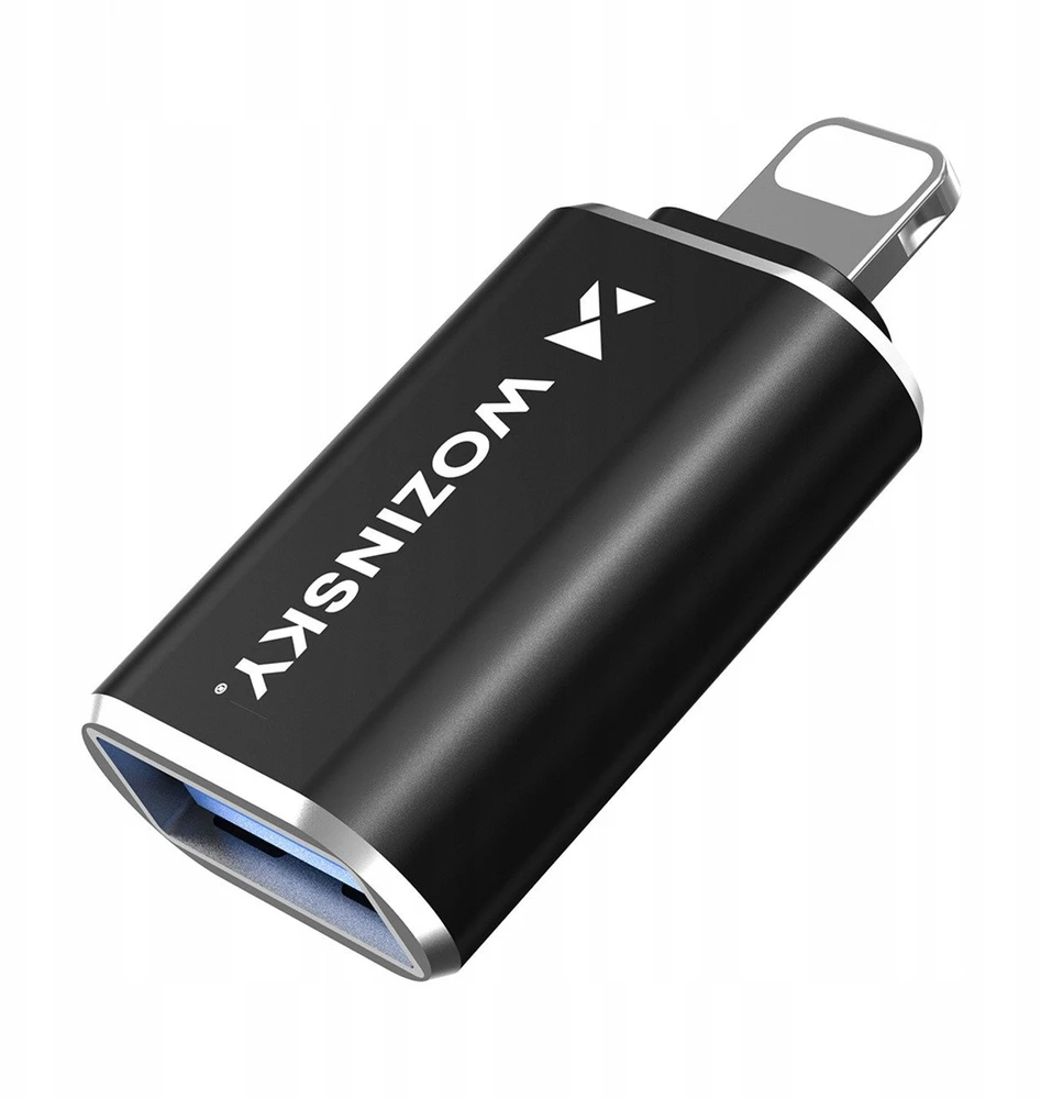 Wozinsky WALA-01 „Lightning“ į USB-A OTG adapteris – juodas