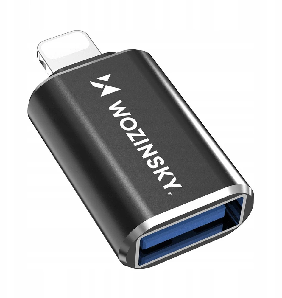 Wozinsky WALA-01 „Lightning“ į USB-A OTG adapteris – juodas