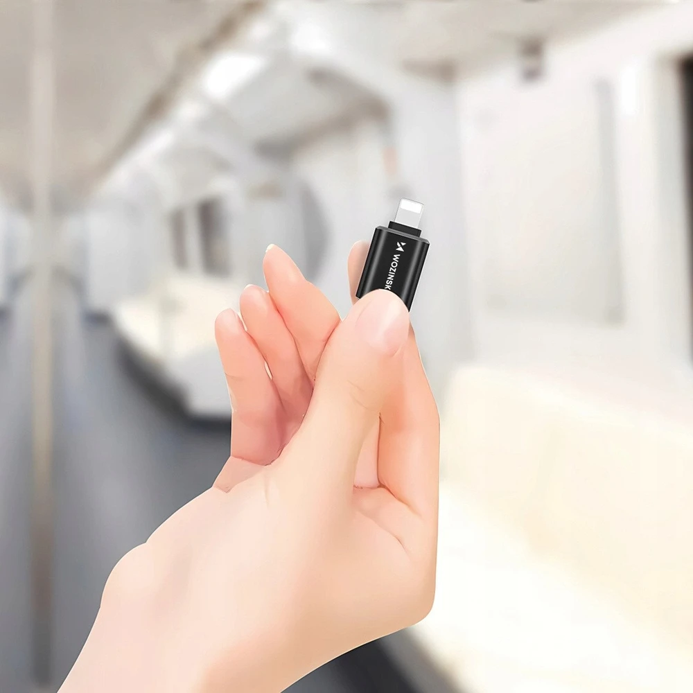 Wozinsky WALA-01 „Lightning“ į USB-A OTG adapteris – juodas