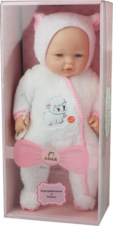 Adar Baby lėlė kombinezone 40cm su garso dėžute Adar