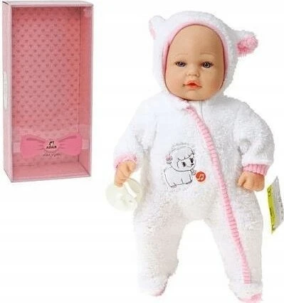 Adar Baby lėlė kombinezone 40cm su garso dėžute Adar