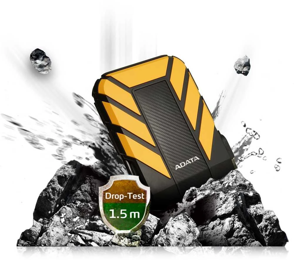 ADATA HD710P 1000 GB, 2,5 colio, USB 3.1 (atgalinis suderinamas su USB 2.0), Geltona