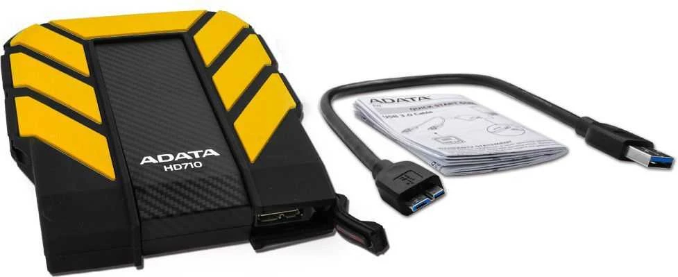 Išorinis diskas Adata HD710 Pro Išorinis kietasis diskas USB 3.1 2TB Geltonas