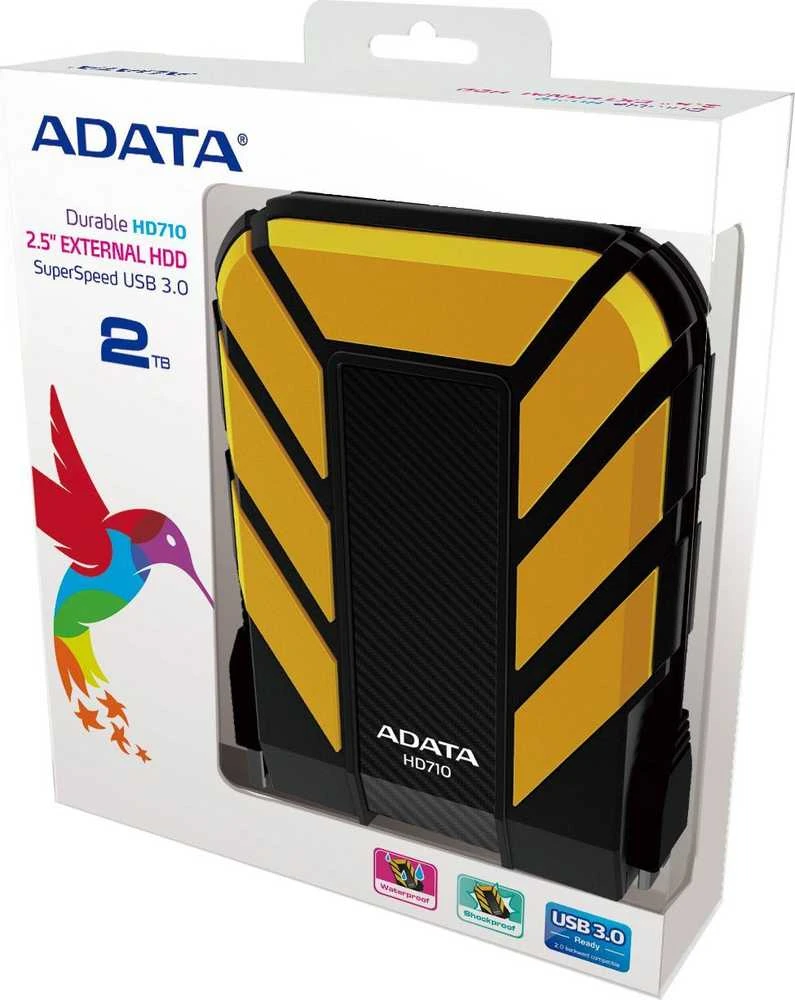 Išorinis diskas Adata HD710 Pro Išorinis kietasis diskas USB 3.1 2TB Geltonas