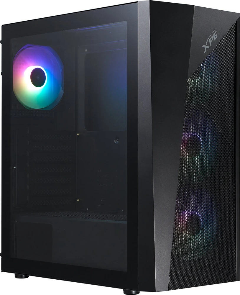 ADATA XPG LANDER 500 korpusas, vidutinio dydžio bokštas, be maitinimo bloko, 4x 120 mm ARGB ventiliatoriai, juodas