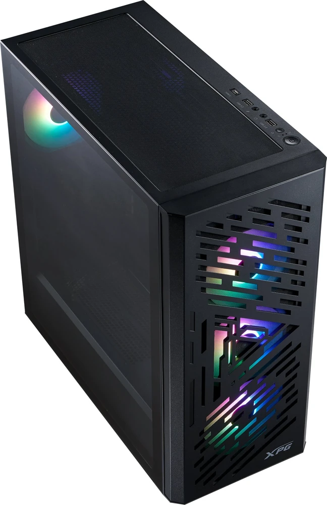 ADATA XPG LANDER 501 korpusas, vidutinio dydžio bokštas, be maitinimo bloko, 4x 120 mm ARGB ventiliatoriai, juodas