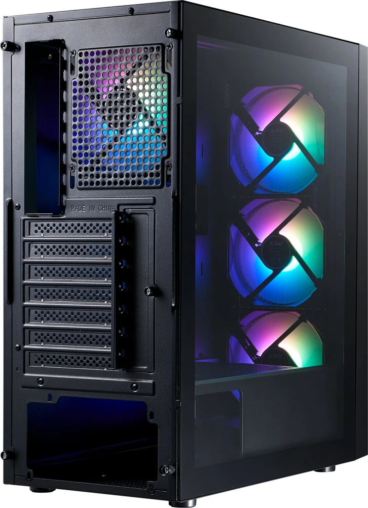 ADATA XPG LANDER 501 korpusas, vidutinio dydžio bokštas, be maitinimo bloko, 4x 120 mm ARGB ventiliatoriai, juodas