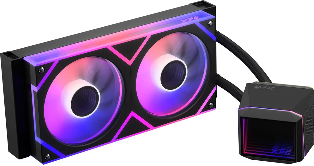 ADATA Carruzzo XPG LEVANTE II Procesorius Aušinimo skysčiu rinkinys 12 cm Juoda