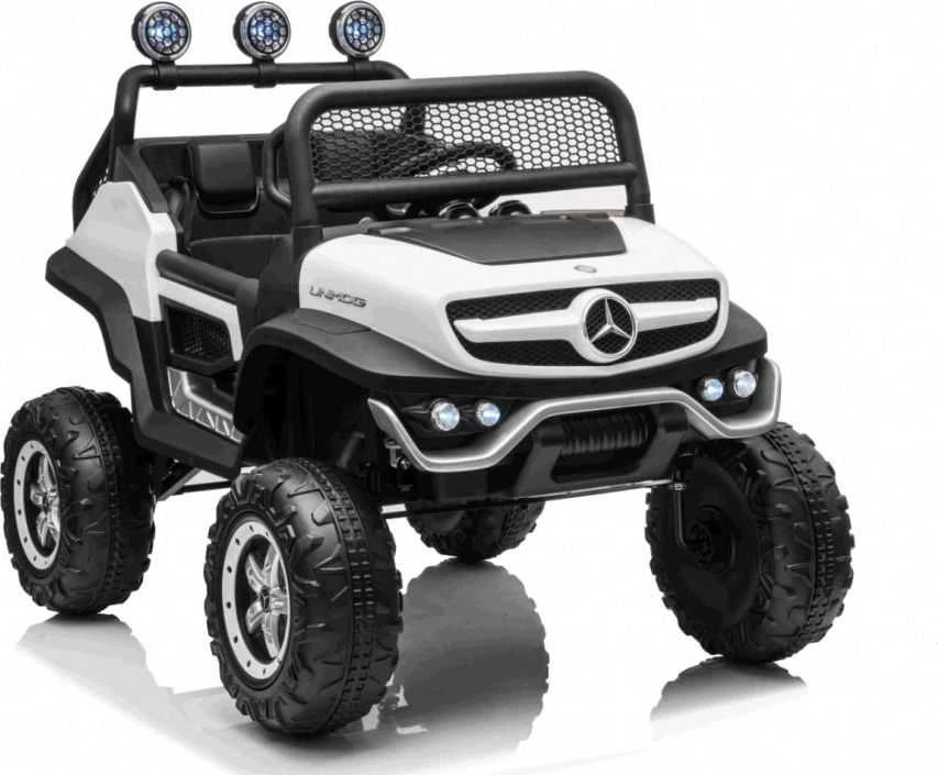 Ramiz Elektromobilis Mercedes Benz Unimog 4x4, Baltas