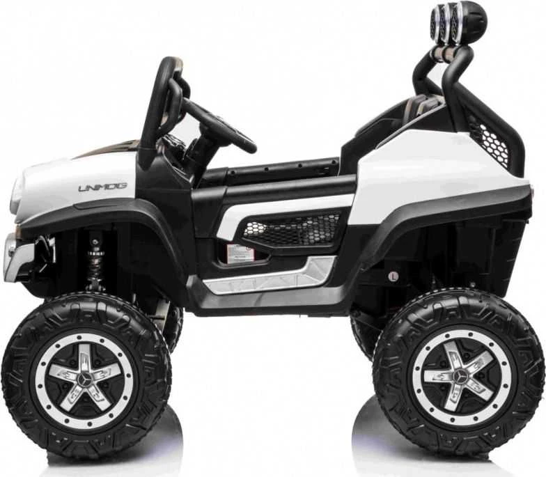 Ramiz Elektromobilis Mercedes Benz Unimog 4x4, Baltas