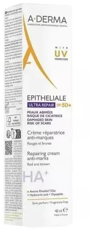 A-Derma Epitheliale Ultra Repair kasdienis kremas kūnui SPF 50+, 40 ml