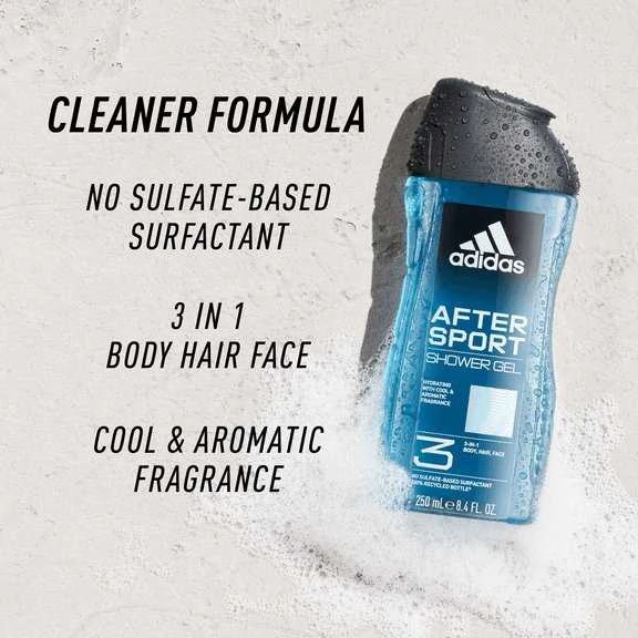 Gel Adidas After Sport dušo gelis vyrams 400ml