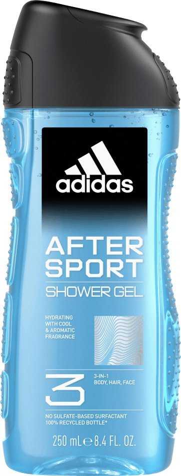Adidas After Sport Dušo želė 3-In-1 Dušo želė vyrams, 250 ml