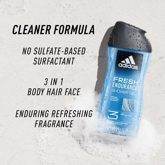 Adidas Fresh Endurance Dušo želė 3-In-1 Dušo želė vyrams, 400 ml