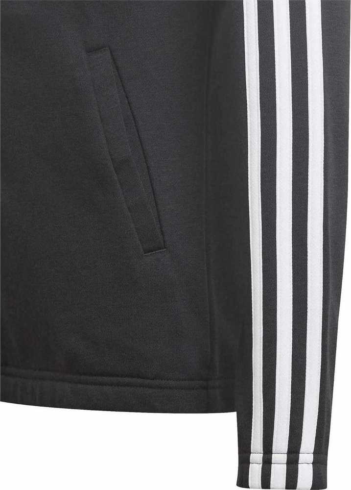 Adidas Essentials 3S Jaunimo džemperis su gobtuvu ir užtrauktuku GQ8356