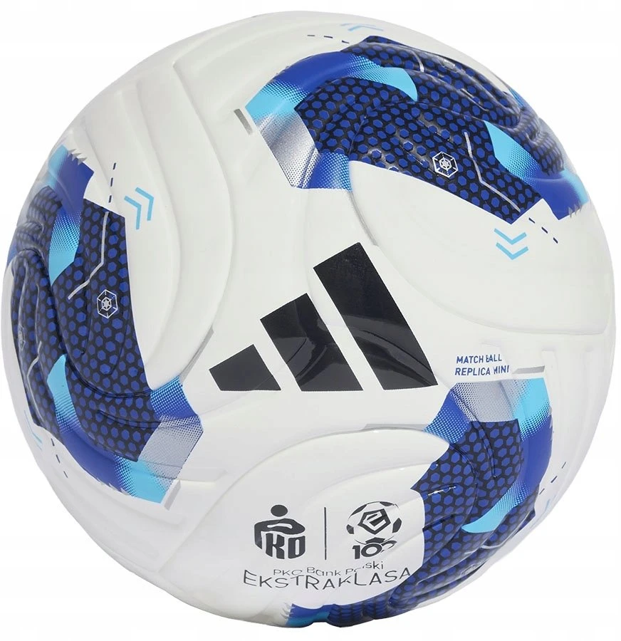 Futbolo kamuolys adidas Ekstraklasa 26/27 Mini, baltas ir mėlynas, KE5150