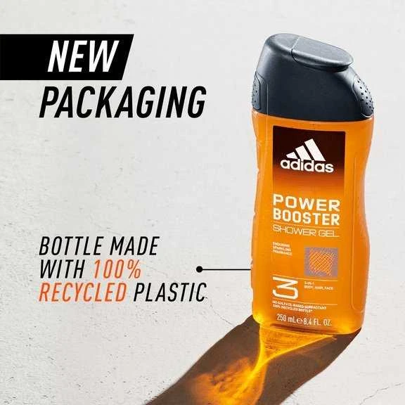 Adidas Power Booster Dušo želė 3-In-1 Dušo želė vyrams, 400 ml