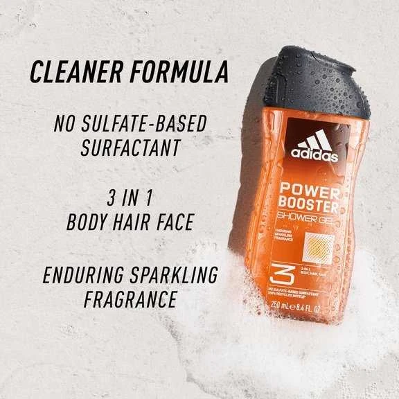 Adidas Power Booster Dušo želė 3-In-1 Dušo želė vyrams, 400 ml
