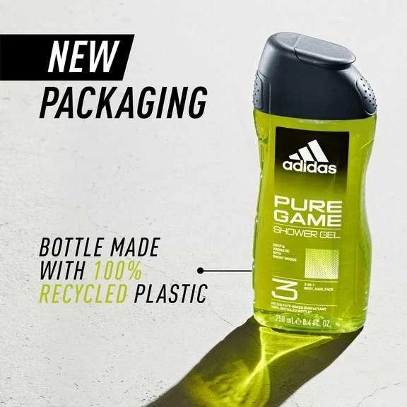 Adidas Pure Game Dušo želė 3-In-1 Dušo želė vyrams, 400 ml