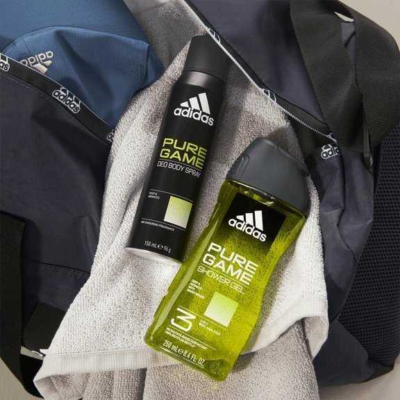 Adidas Pure Game Dušo želė 3-In-1 Dušo želė vyrams, 400 ml