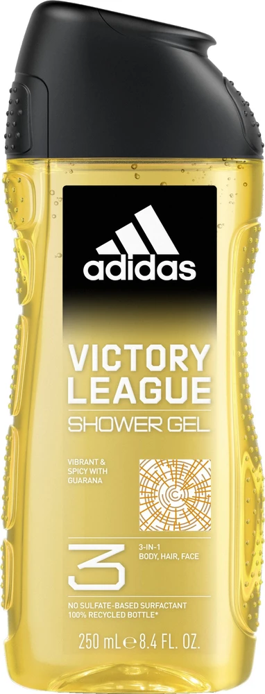 Adidas Victory League Dušo želė 3-In-1 Dušo želė vyrams, 250 ml