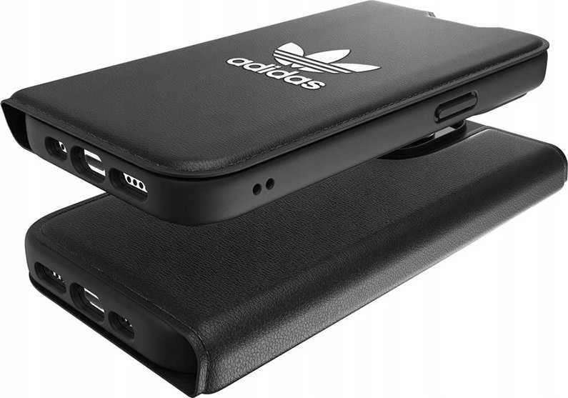Adidas OR Booklet Dėklas BASIC Apple iPhone 14Pro 6.1″ juodos spalvos baltos spalvos 50182