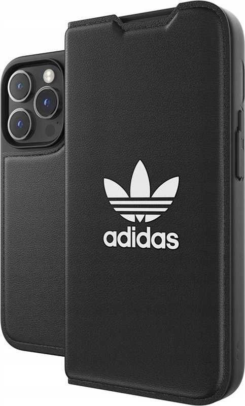 Adidas OR Booklet Dėklas BASIC Apple iPhone 14Pro 6.1″ juodos spalvos baltos spalvos 50182