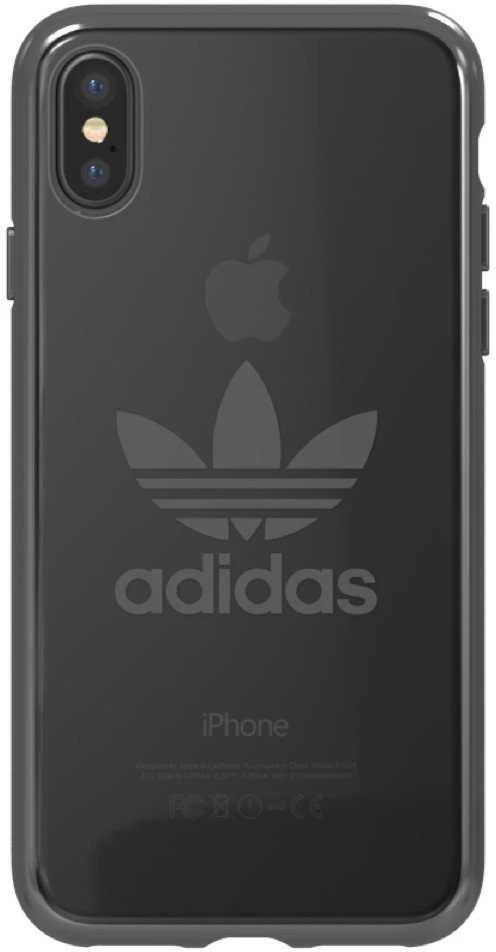 Adidas Clear Case Silikoninis dėklas Apple iPhone X / XS Transparent - Juodas (EU Blister)