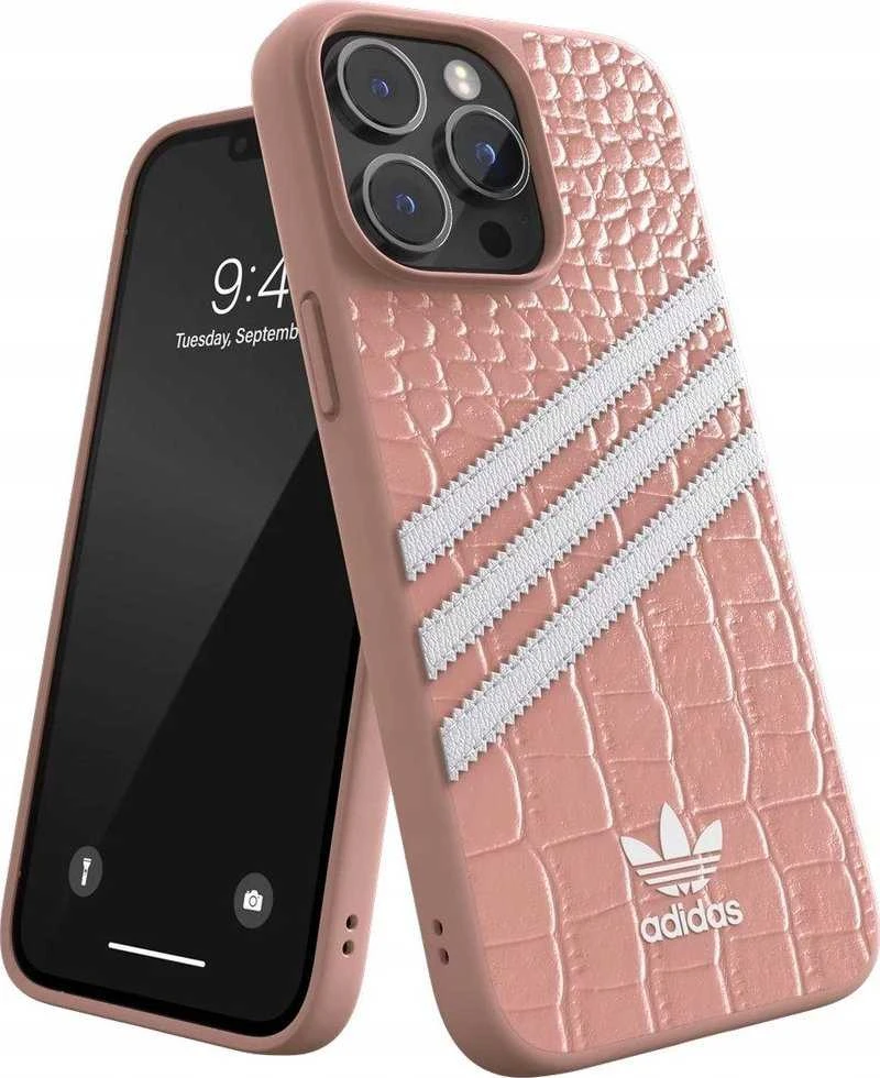 Dėklas ADIDAS OR SAMBA ALLIGATOR IPHONE 14 PRO 6.1 "Rožinis-BIAA / MAUVE-Baltas 50200