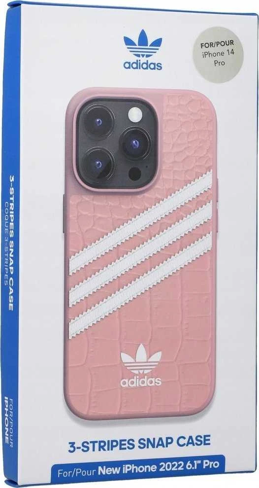 Dėklas ADIDAS OR SAMBA ALLIGATOR IPHONE 14 PRO 6.1 "Rožinis-BIAA / MAUVE-Baltas 50200