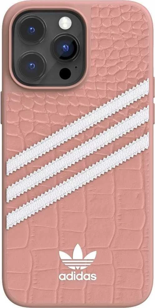 Dėklas ADIDAS OR SAMBA ALLIGATOR IPHONE 14 PRO 6.1 "Rožinis-BIAA / MAUVE-Baltas 50200