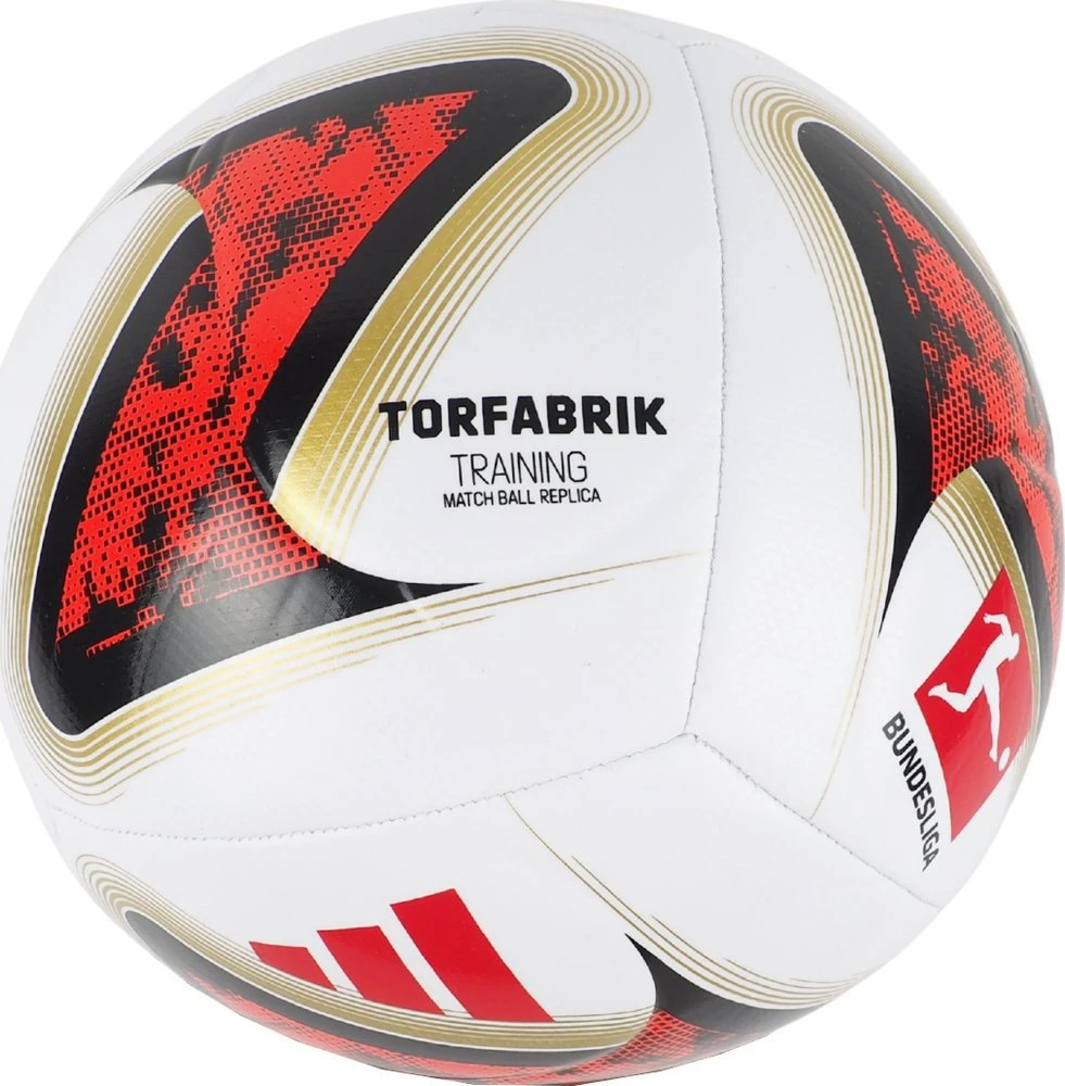 Futbolo kamuolys adidas Bundesliga 26/27 Torfabrik Training balta ir-oranžinė KG6040 (5)