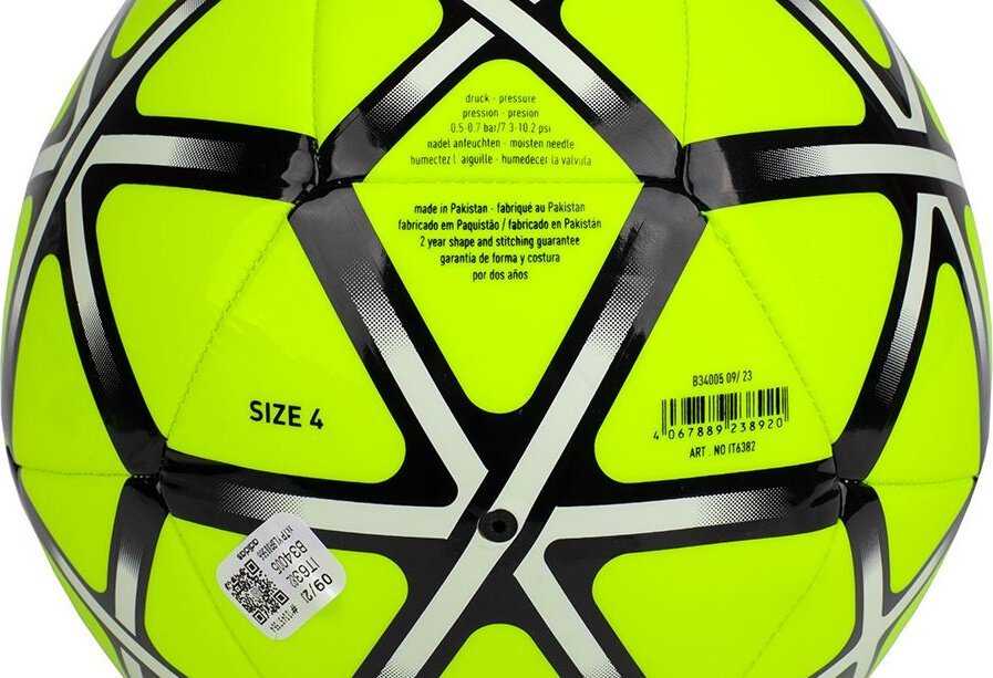 Futbolo kamuolys adidas Starlancer Club geltona ir-juoda IT6382 (5)