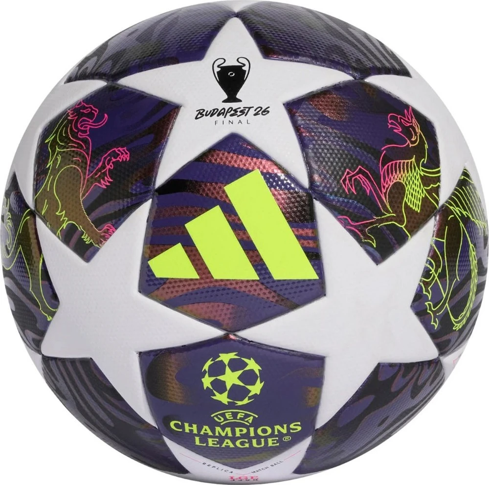 adidas UCL 25/26 Final League J290 Purpurinis ir Baltas Futbolo Kamuolys JX9097