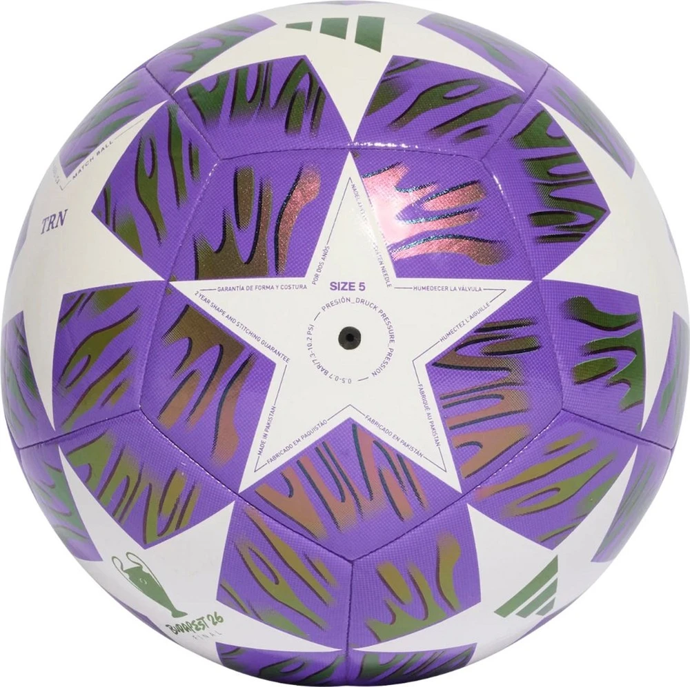 Futbolo kamuolys adidas UCL 25/26 Final Training violetinė-balta JX9089 (4)