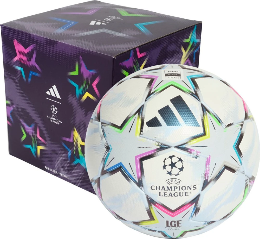 Futbolo kamuolys adidas UCL League 26/27 League Stage Box balta ir-mėlyna-rožinė-žalia KE9771 (4)