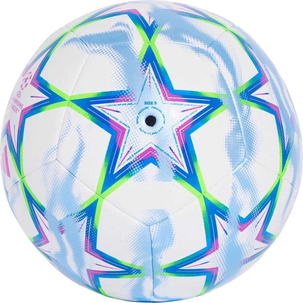 Adidas Futbolo kamuolys UCL Training 26/27 League Stage balta ir-mėlyna-zielono-rožinė KZ2981 5