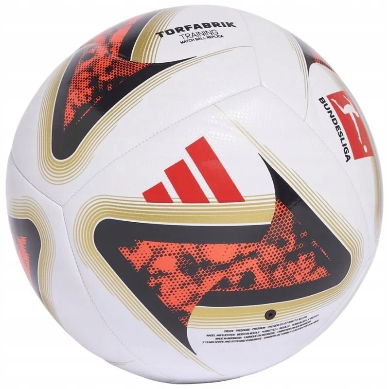 Futbolo kamuolys adidas Bundesliga 26/27 Torfabrik Training balta ir-oranžinė KG6040 (4)